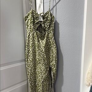 Zara Olive Floral Dress